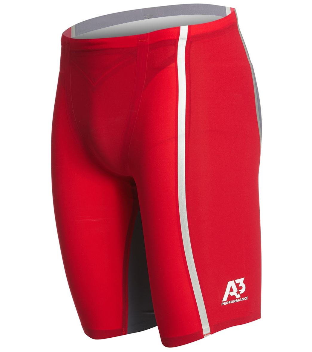 A3 Performance Men's Vici Jammer Tech Suit Swimsuit - Red 32 Elastane/Polyamide - Swimoutlet.com