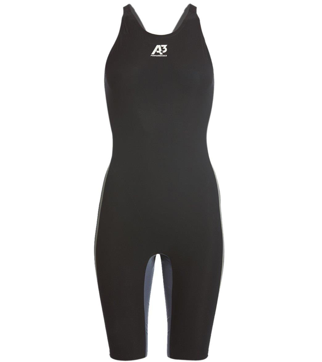 A3 Performance Women's Vici Open Back Tech Suit Swimsuit - Black 30 Elastane/Polyamide - Swimoutlet.com