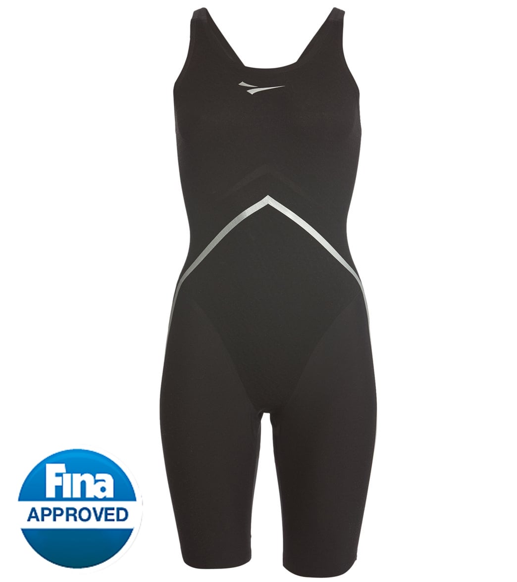 Finis Women's Rival Closed Back Kneeskin Tech Suit Swimsuit - Black 22 - Swimoutlet.com