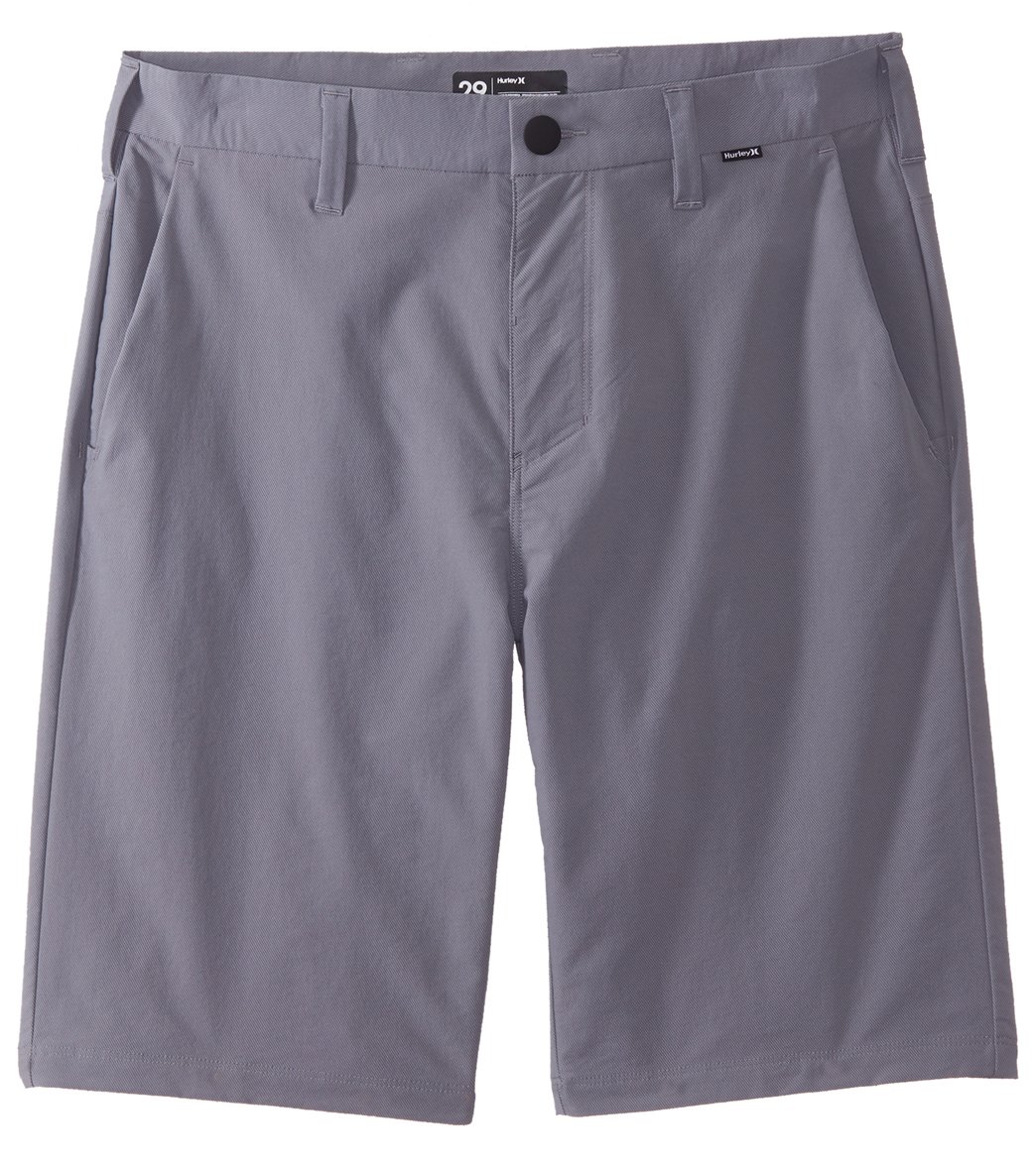 Hurley Men's Dri-Fit Chino 21 Walkshorts - Cool Grey 28 Nylon/Polyester/Spandex - Swimoutlet.com