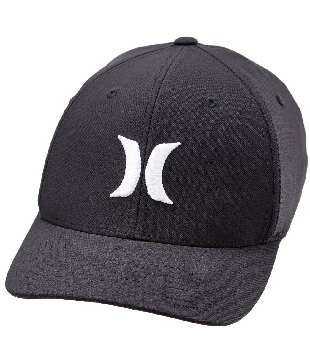 Hurley Men's Dri-Fit One & Only Hat - Black/White Large/Xl Cotton/Spandex - Swimoutlet.com