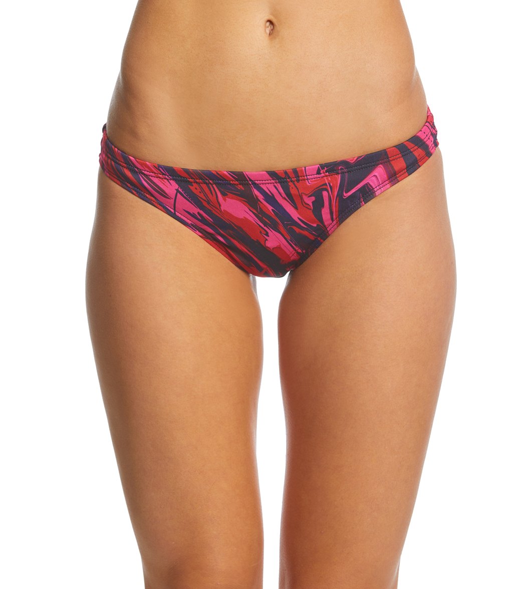 Viva Women's Alicante Bikini Bottom - Pink Swirl Large Polyester - Swimoutlet.com