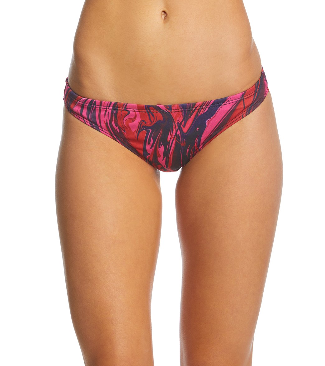 Viva Women's Cordoba Bikini Bottom - Pink Swirl Xl Polyester - Swimoutlet.com