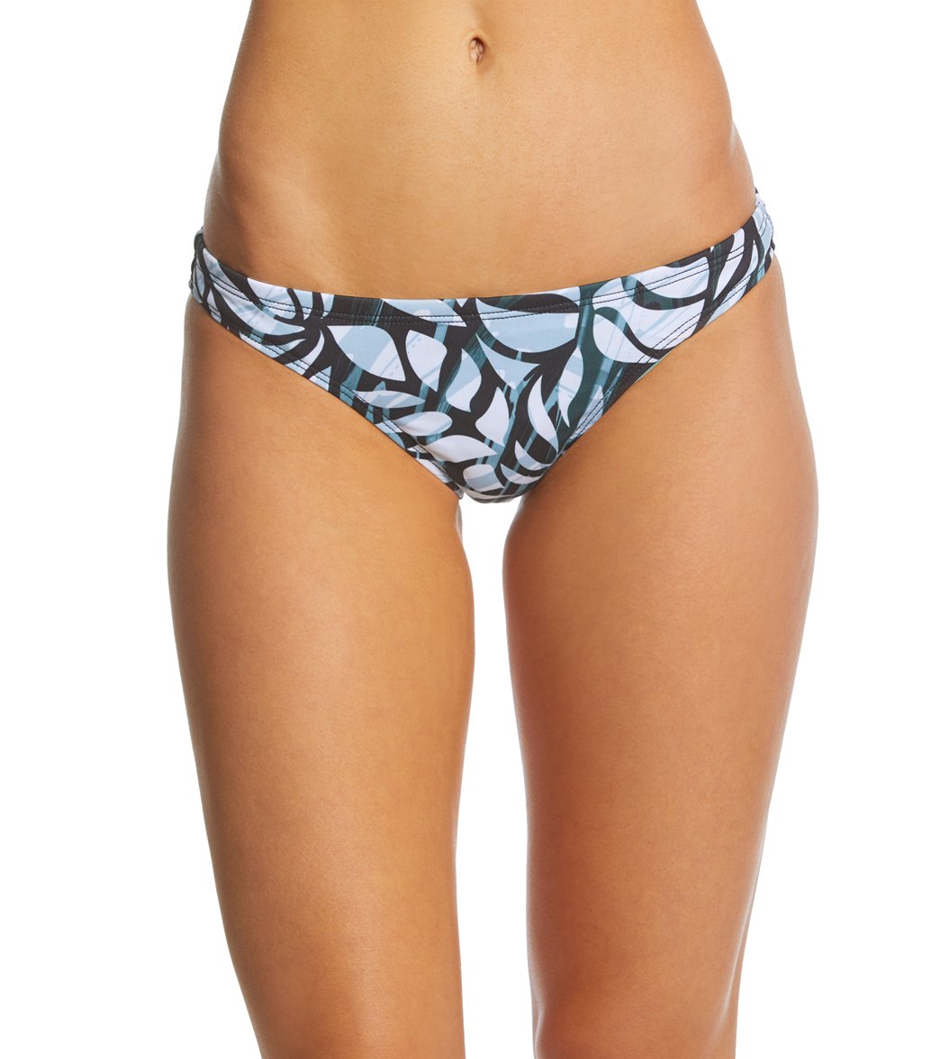 Viva Women's Cordoba Bikini Bottom - Tropical Black Xl Polyester - Swimoutlet.com