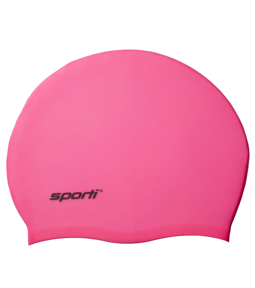 Sporti Kids' Solid Neon Silicone Swim Cap at SwimOutlet.com