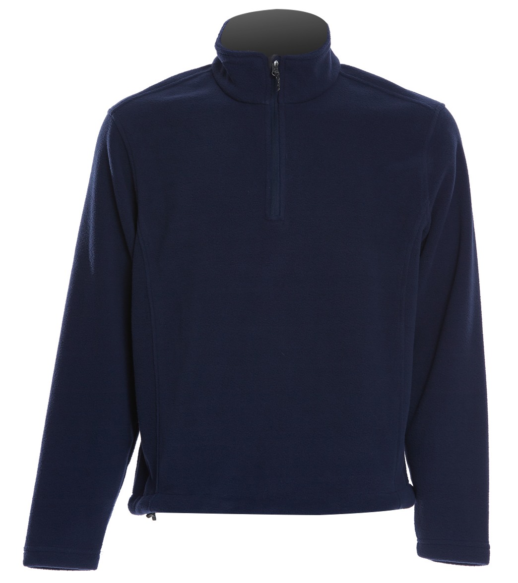 Men's Fleece 1/4-Zip Pullover - True Navy Medium Polyester - Swimoutlet.com