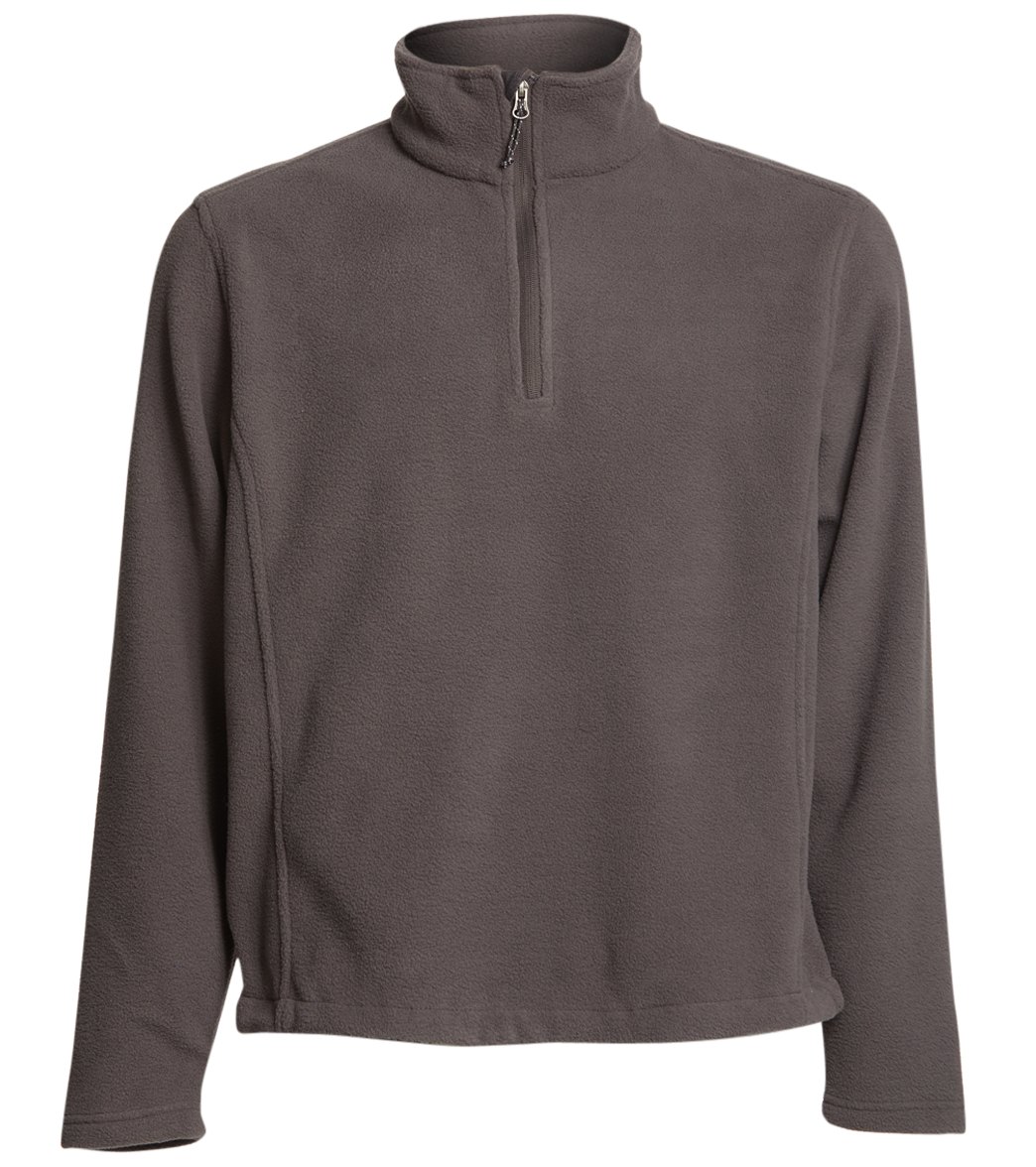 Men's Fleece 1/4-Zip Pullover - Iron Grey Medium Polyester - Swimoutlet.com