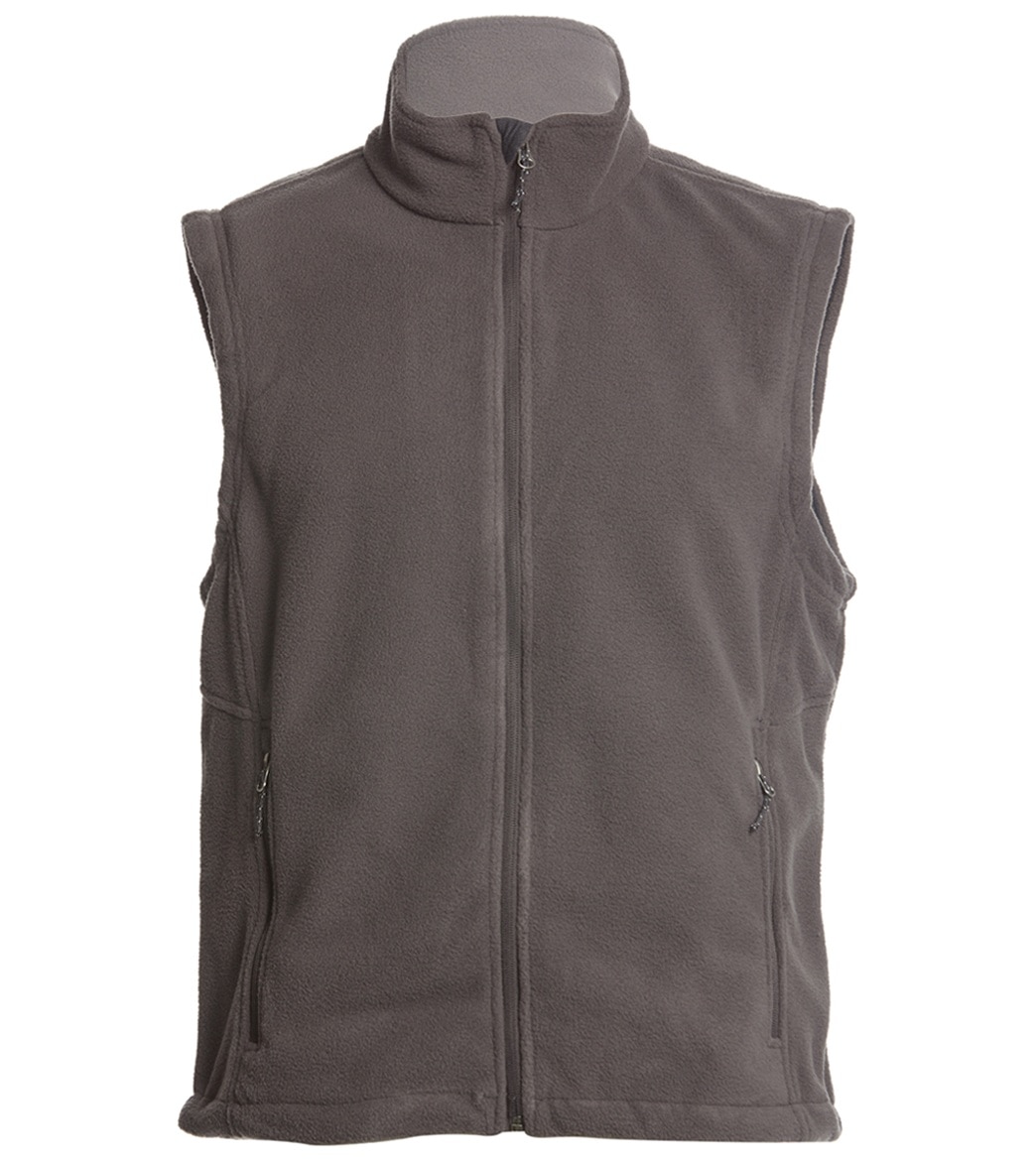 Men's Fleece Vest - Iron Grey Medium Polyester - Swimoutlet.com