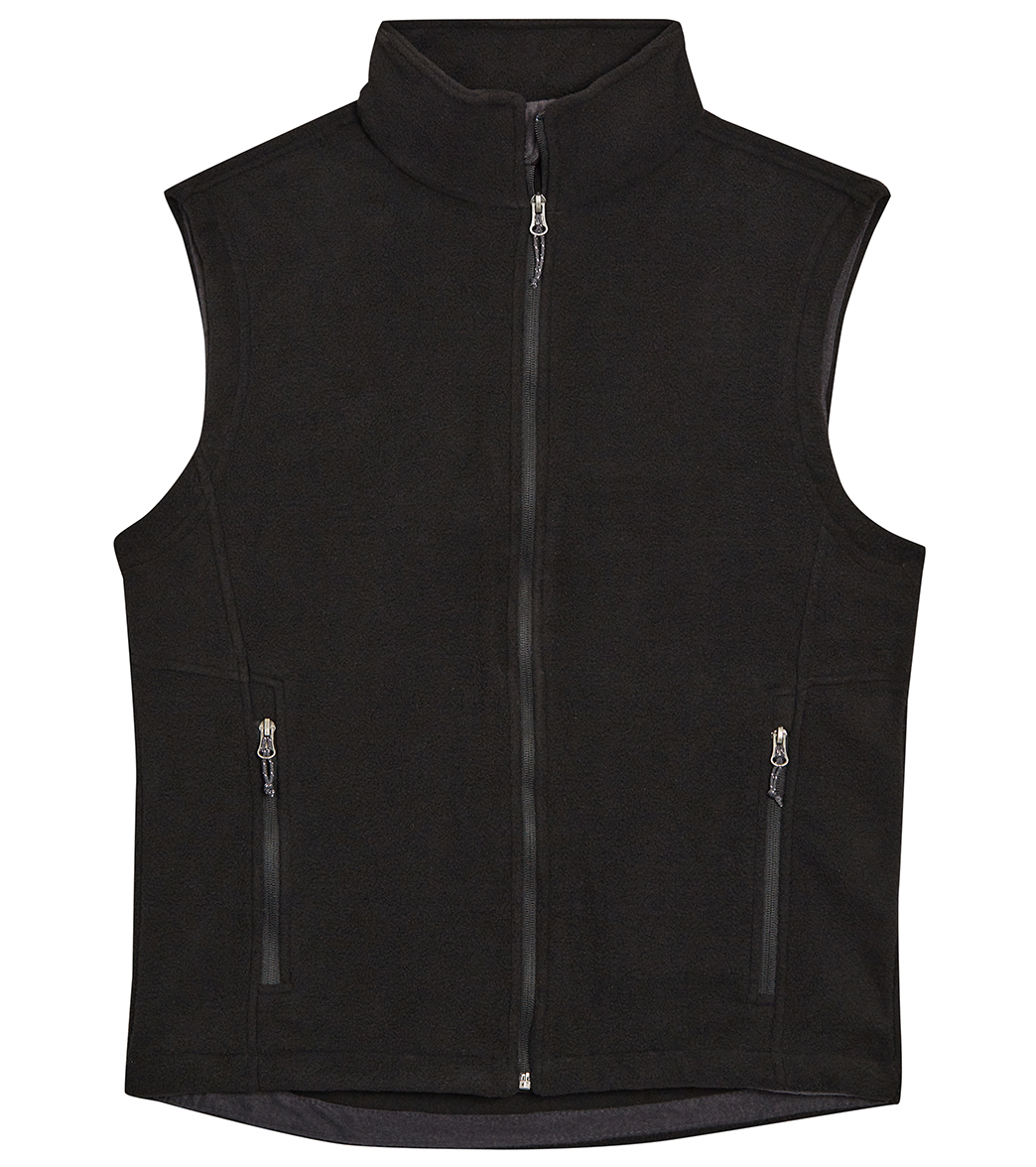 Men's Fleece Vest - Black Small Polyester - Swimoutlet.com