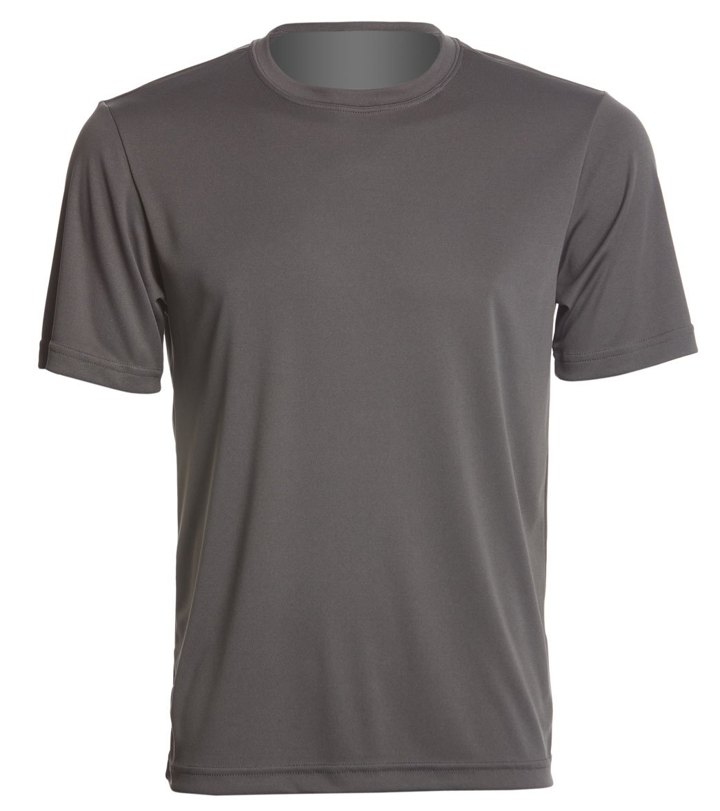 Men's Posicharge Competitortm Tee Shirt - Iron Grey Large Polyester - Swimoutlet.com