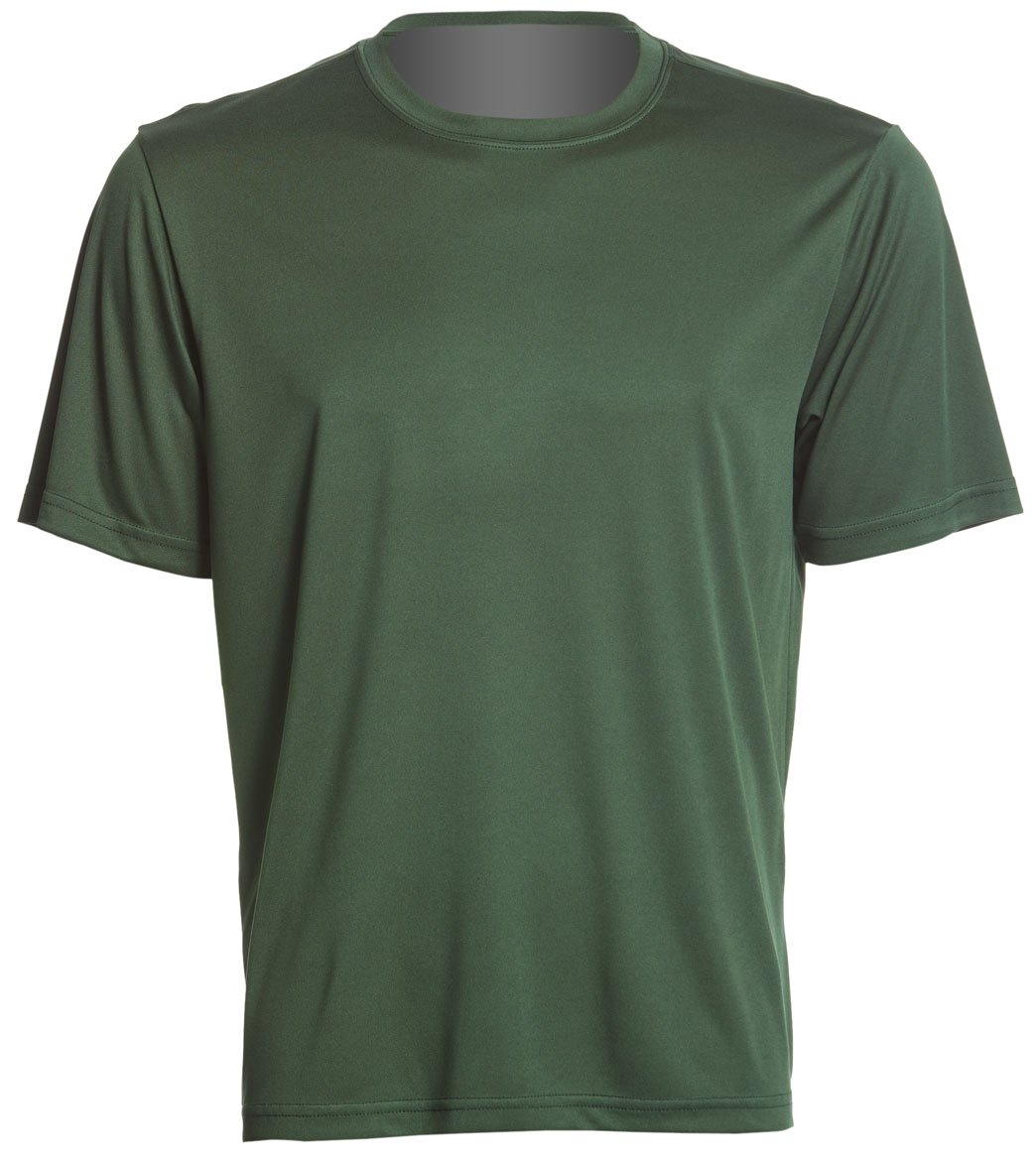 Men's Posicharge Competitortm Tee Shirt - Forest Green Large Polyester - Swimoutlet.com