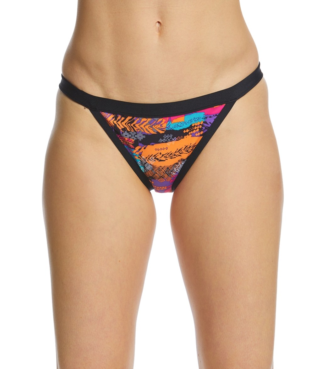Dolfin Bellas Women's Cancun Reversible Bikini Bottom - Orange/Teal Large Size Large Polyester/Spandex - Swimoutlet.com
