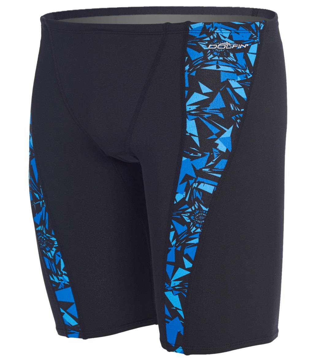 Dolfin Reliance Men's Ion Spliced Jammer Swimsuit - Blue 26 Polyester - Swimoutlet.com