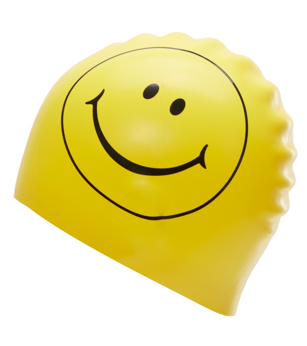 Bettertimes Smiley Silicone Swim Cap at