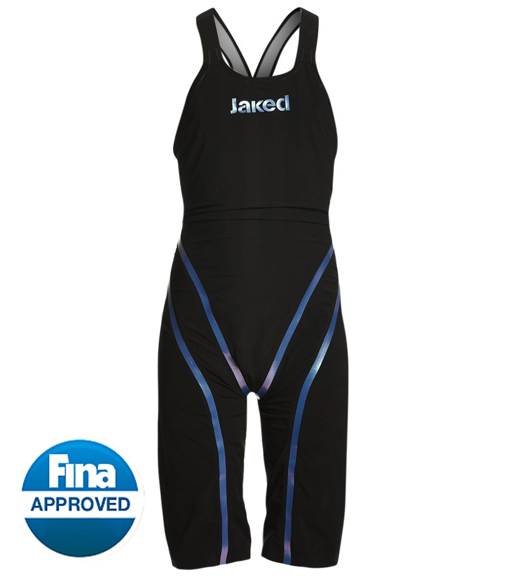 Jaked Women's Jkomp Open Back Tech Suit Swimsuit - Black 20 Elastane/Polyamide - Swimoutlet.com
