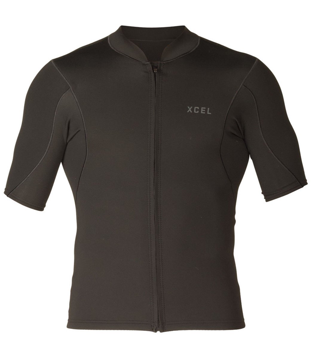 Xcel Men's 1/0.5MM Axis Short Sleeve Front Zip Wetsuit Jacket at