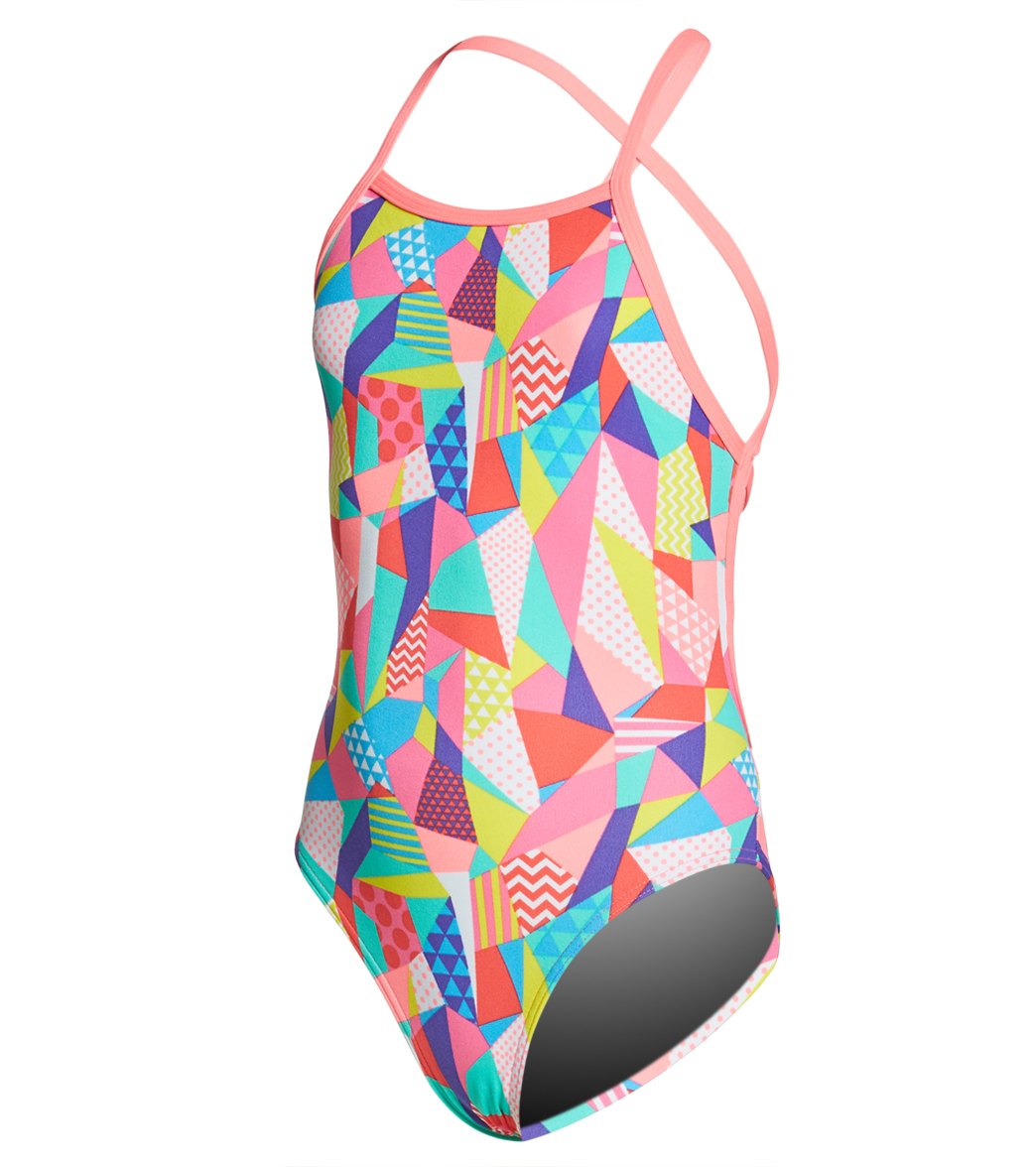 Funkita Girls' Pastel Patch Strapped In One Piece Swimsuit at ...