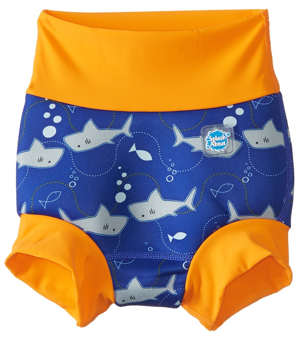 Splash About New Improved Happy Nappy Swim Diaper 3 Months-3T - Shark Orange Small 0-3 Months - Swimoutlet.com
