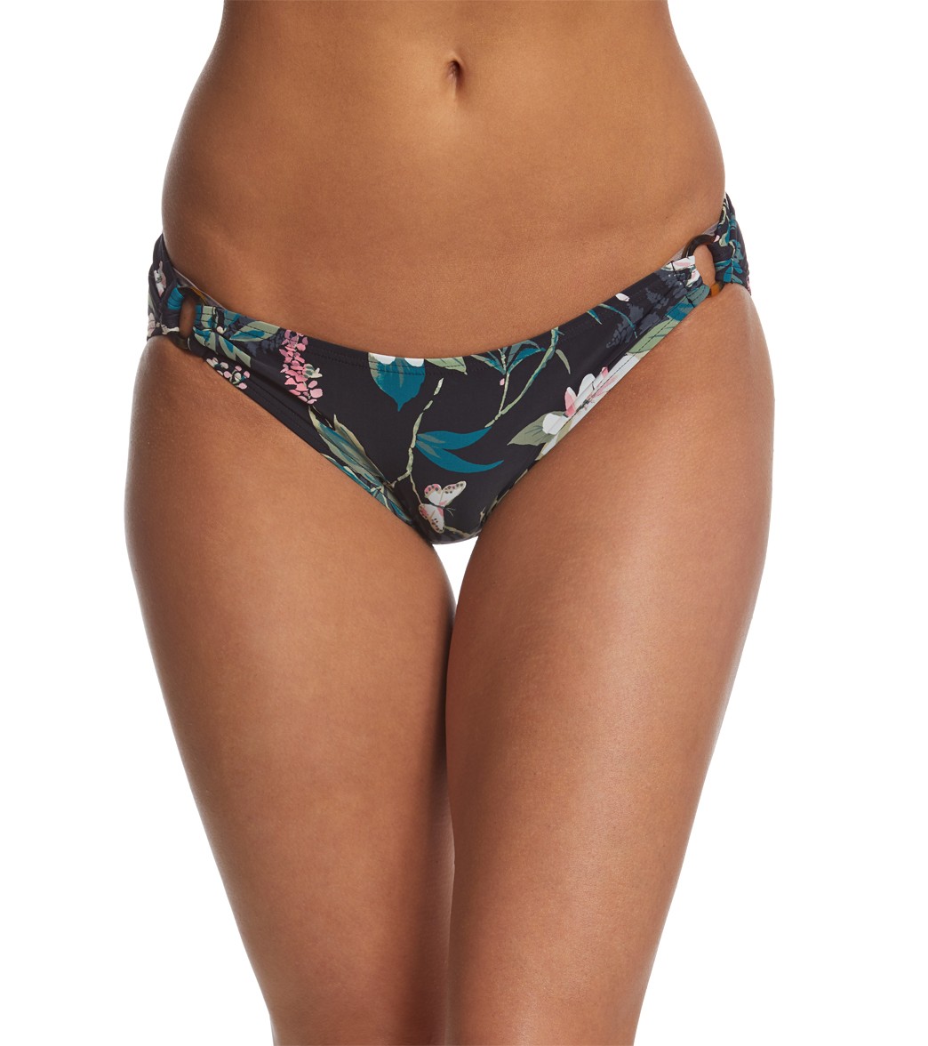 Kate Spade New York Playa Carmen Classic Bikini Bottom - Black Small - Swimoutlet.com
