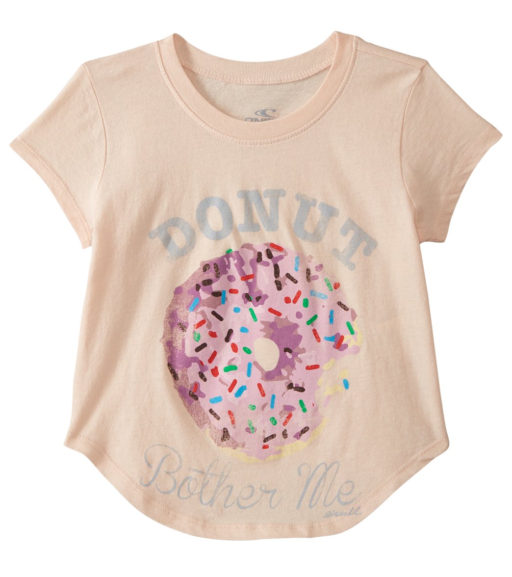 O'neill Girls' Donut Short Sleeve Tee Shirt Toddler - Cameo Rose 2T Cotton - Swimoutlet.com