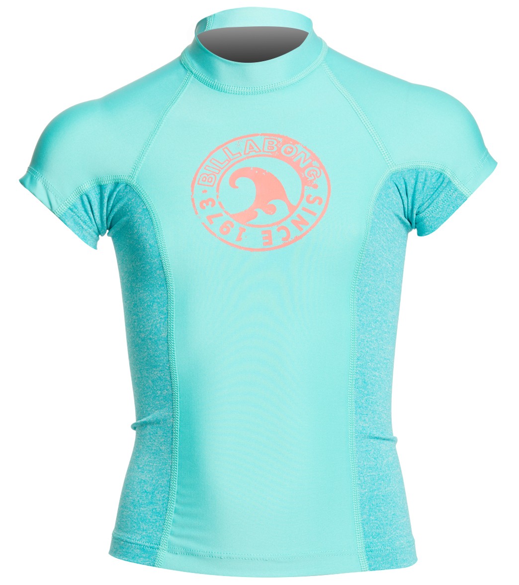 Billabong Girls' Surf Dayz Performance Short Sleeve Rashguard at ...