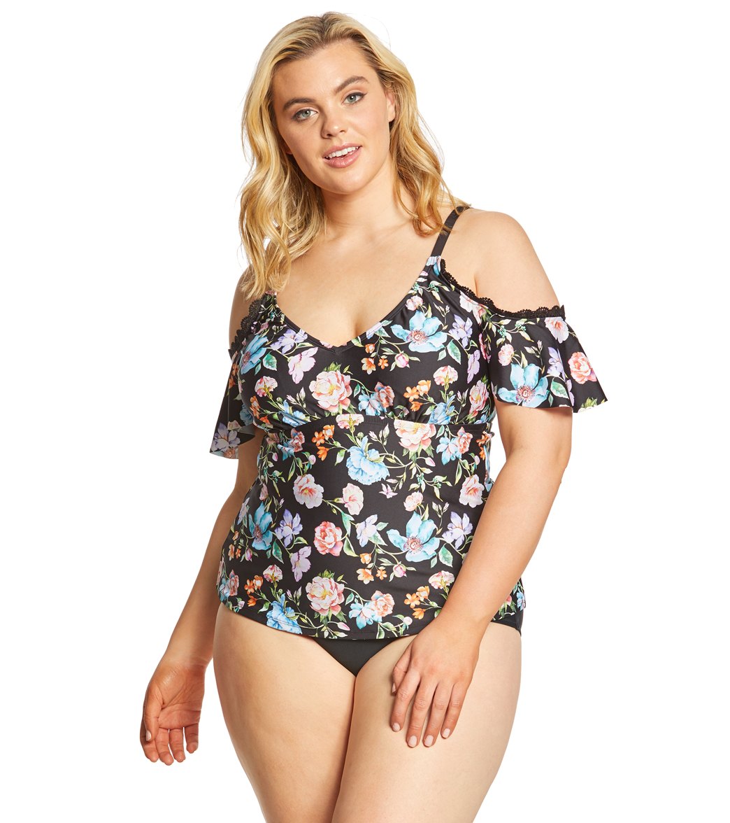 off the shoulder swimsuit top plus size