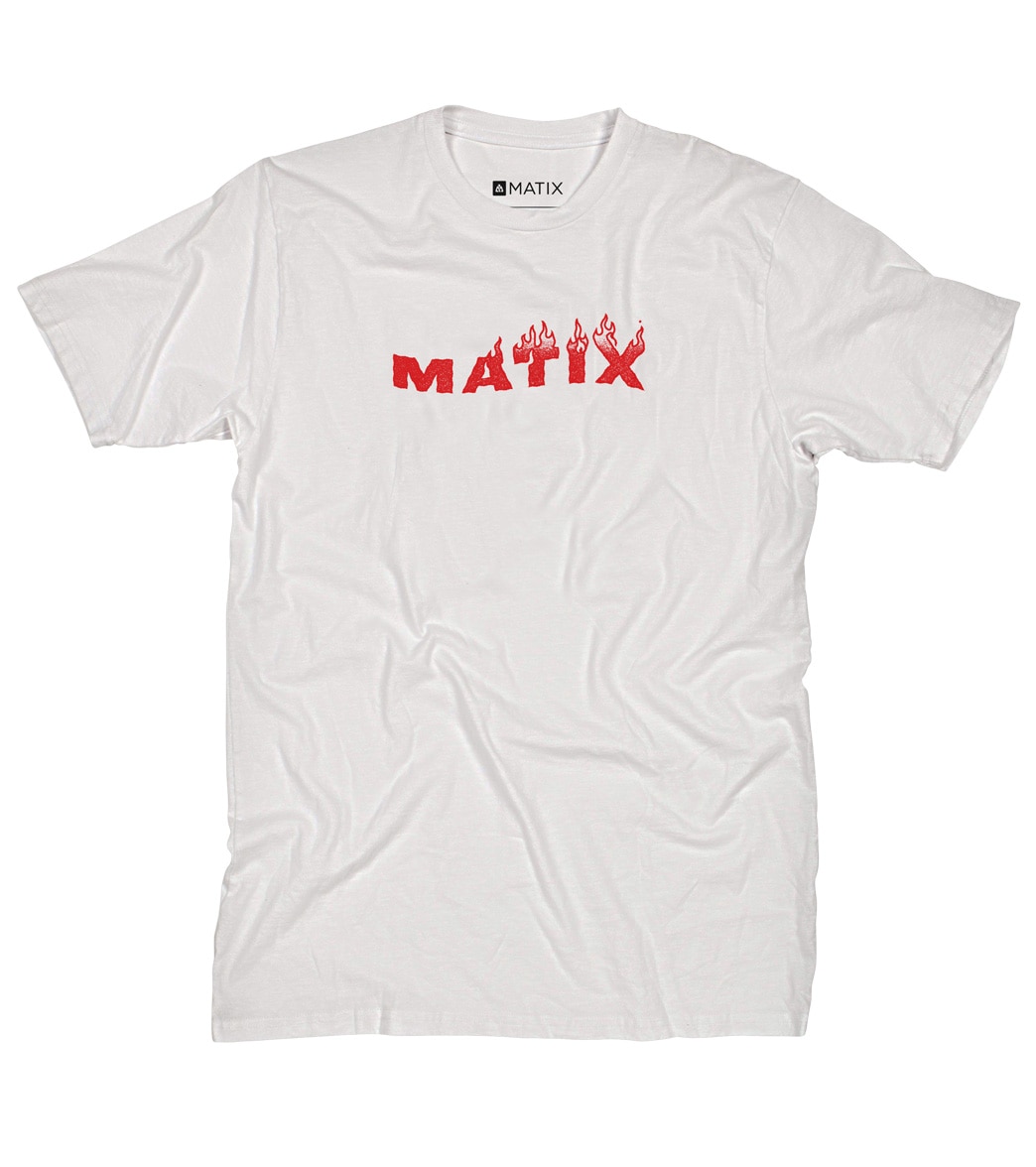 Matix Men's Fuego Tee Shirt - White Large Cotton - Swimoutlet.com