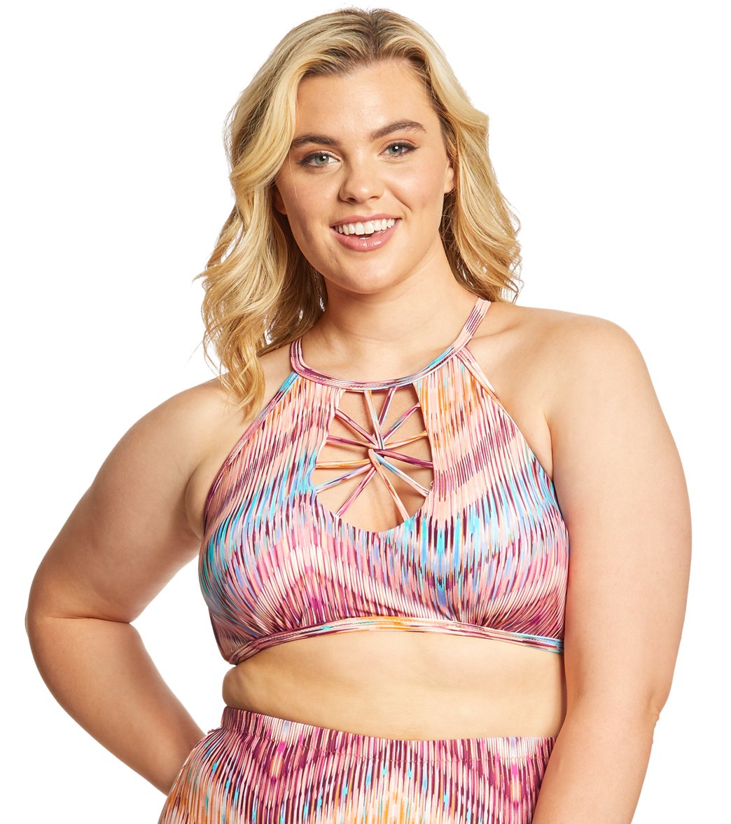 high neck bikini top plus size