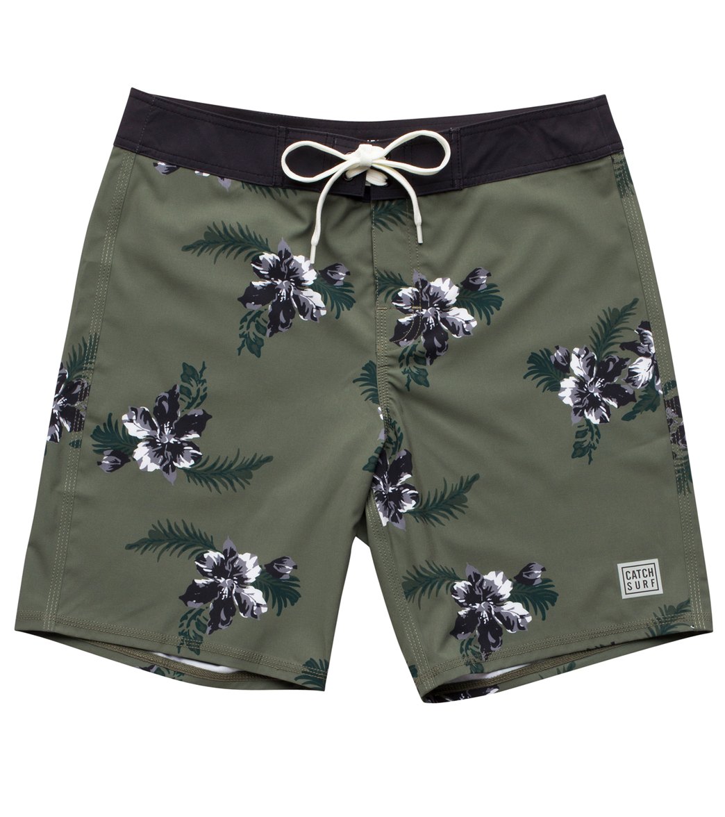 Catch Surf Men's All Day Trunk 18 Inch - Green 30 - Swimoutlet.com
