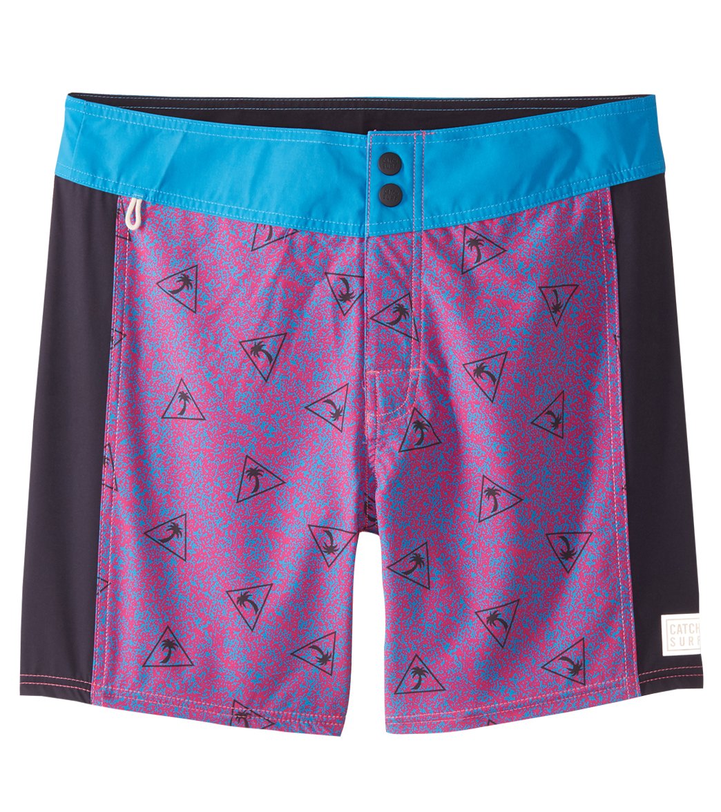 Catch Surf Men's Line Up Trunk 17 Inch - Turquoise 36 Polyester/Spandex - Swimoutlet.com