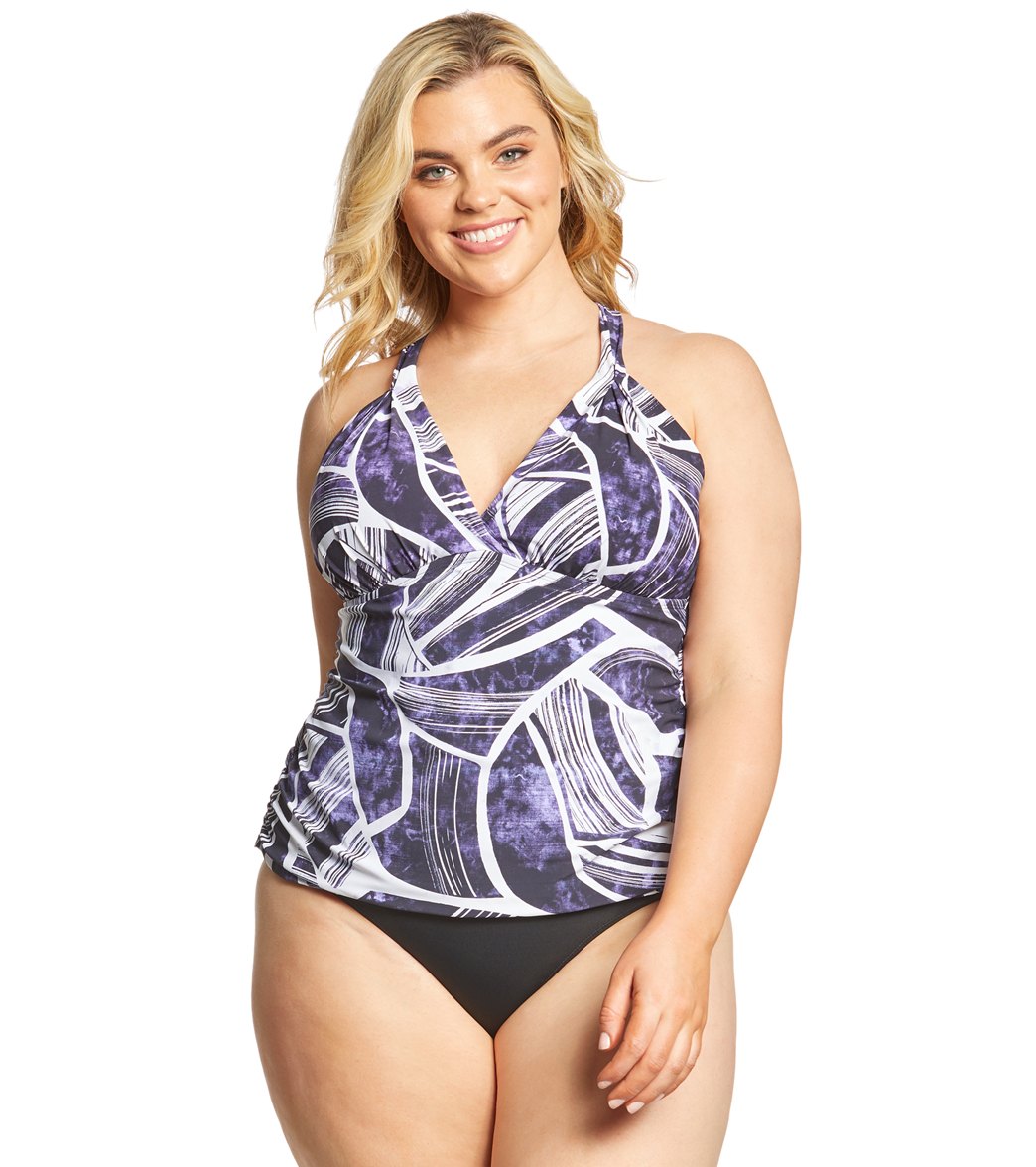 plus size halter swim top