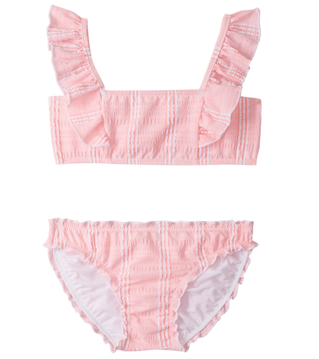 Seafolly Girls' Bohemian Jardin Stripe Mini Tube Bikini Toddler - Blossom Pink 2 Polyester/Nylon/Elastane - Swimoutlet.com
