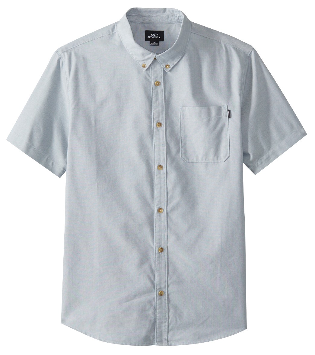 O'neill Men's Banks Shirt - Dust Blue Small Cotton/Polyester - Swimoutlet.com
