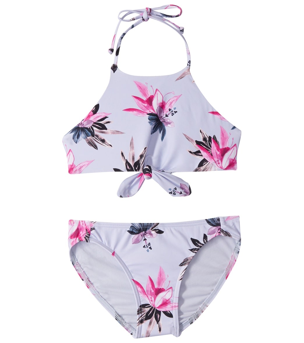 girls high neck swimsuit