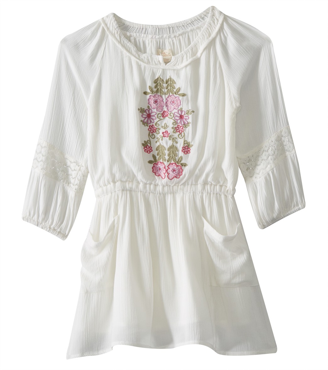 O'neill Girls' Malina Dress - Winter White 3T Viscose - Swimoutlet.com