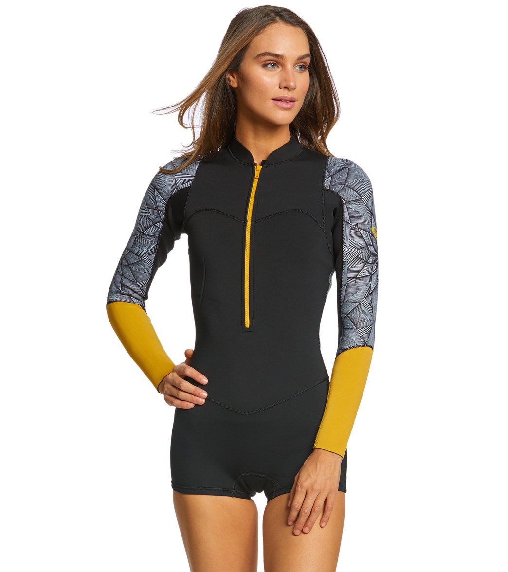 Roxy Women's 2MM Pop Surf Long Sleeve Front Zip Springsuit at ...