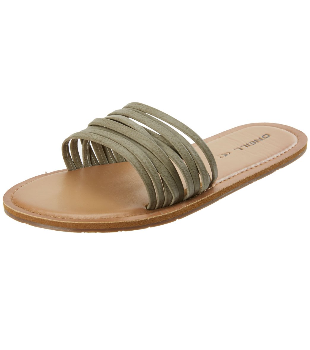 O'neill Women's Laguna Slides Sandals - Olive 10 - Swimoutlet.com
