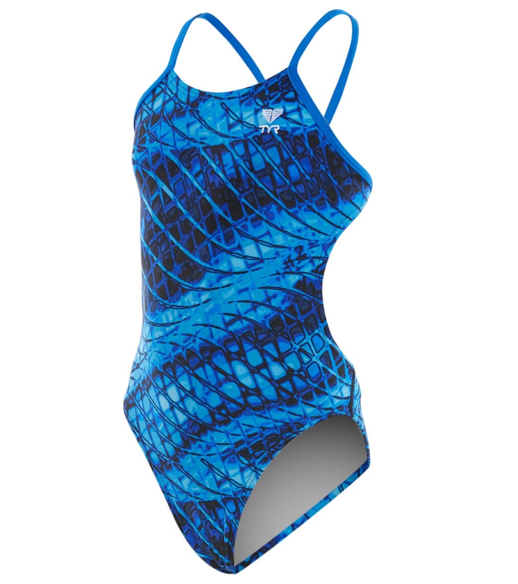 TYR Girls' Plexus Cutoutfit One Piece Swimsuit at SwimOutlet.com - Free ...