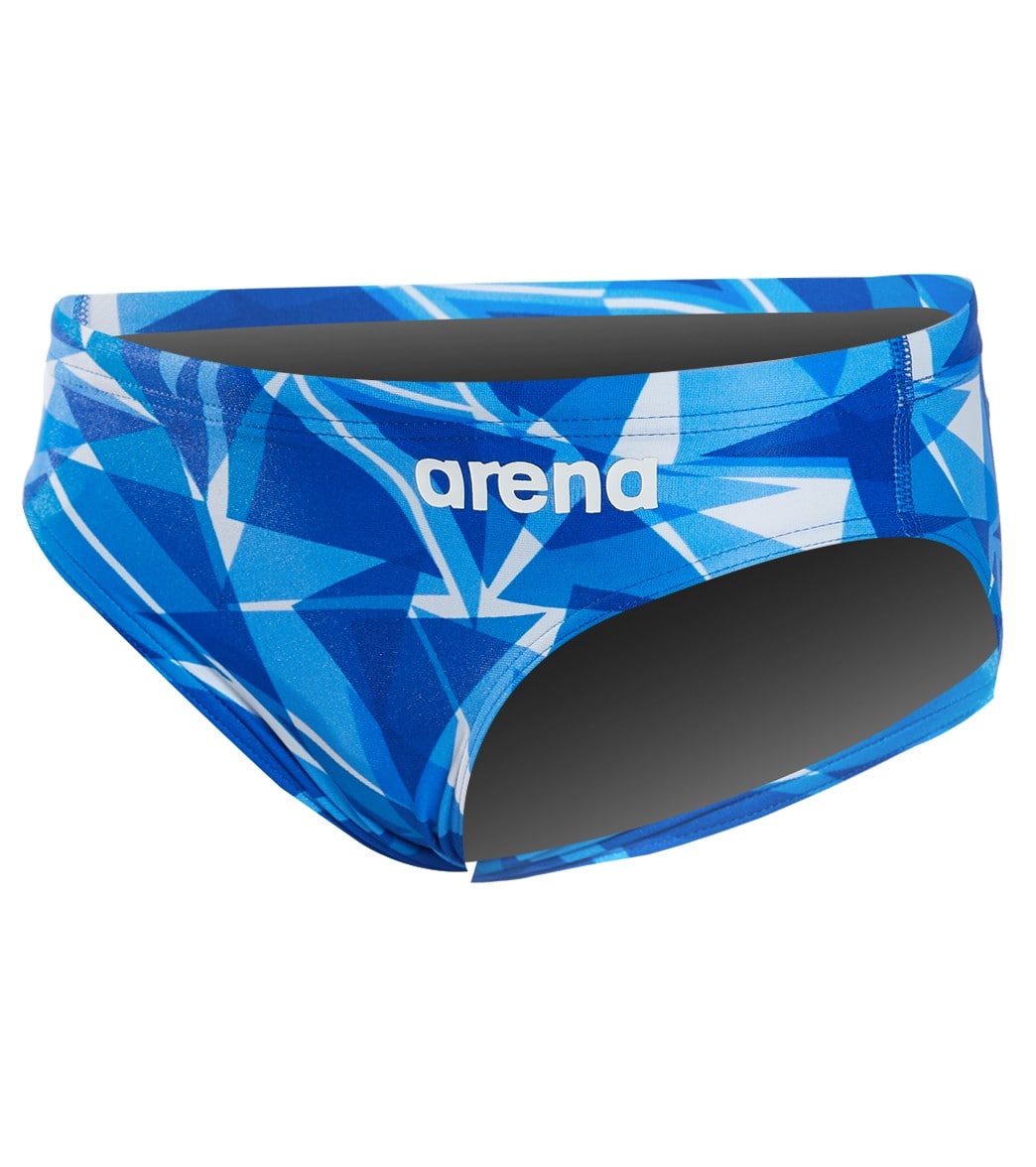 Arena Boys' Shattered Glass Maxlife Brief Swimsuit - Royal 22 Polyester/Pbt - Swimoutlet.com