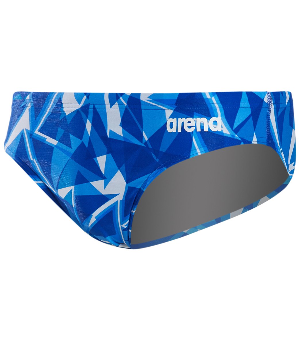 Arena Men's Shattered Glass Maxlife Brief Swimsuit - Royal 38 Polyester - Swimoutlet.com