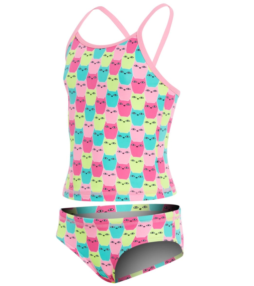 Funkita Toddler Girls Minty Mittens Tankini Set - Multi 1T Polyester - Swimoutlet.com