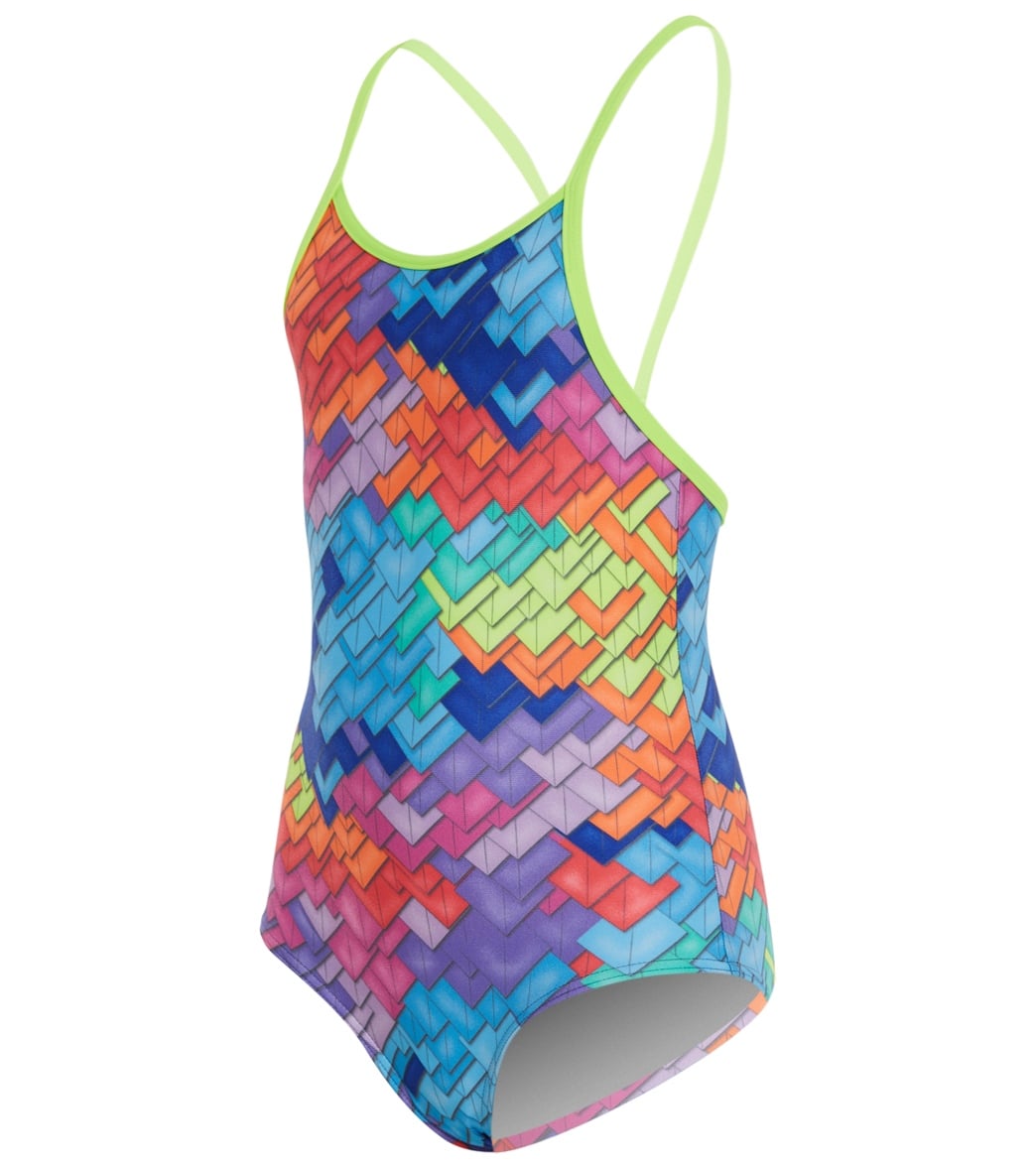 Funkita Toddler Girls Layer Cake One Piece Swimsuit - Multi Pink 1T - Swimoutlet.com