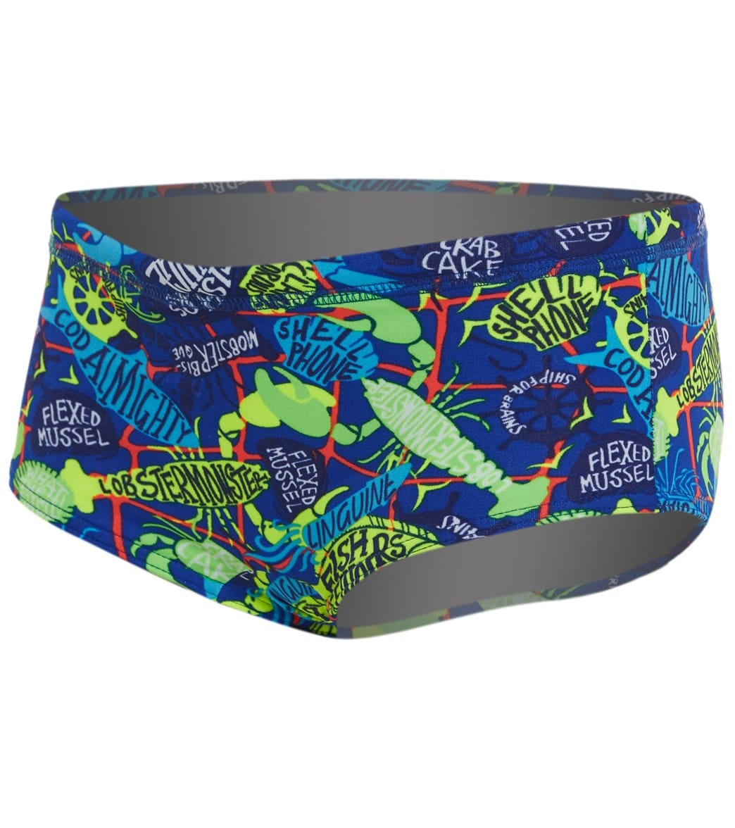 Funky Trunks Toddler Boys' Catch Of The Day Square Leg Swimsuit - Multi 1T Polyester - Swimoutlet.com