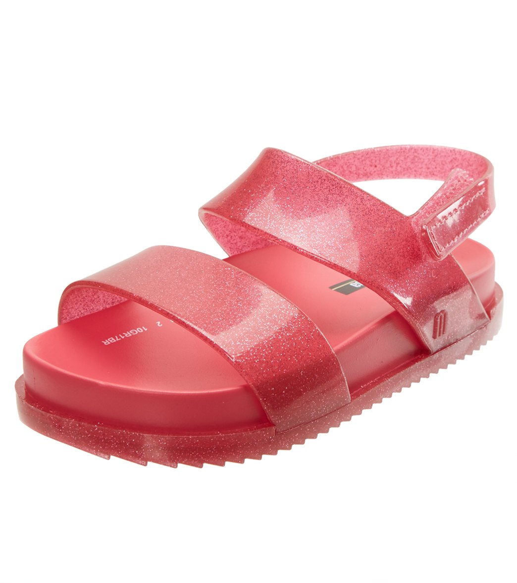 Mel By Melissa Girls' Cosmic Sandals - Pink Glitter 6 18-24 Months - Swimoutlet.com