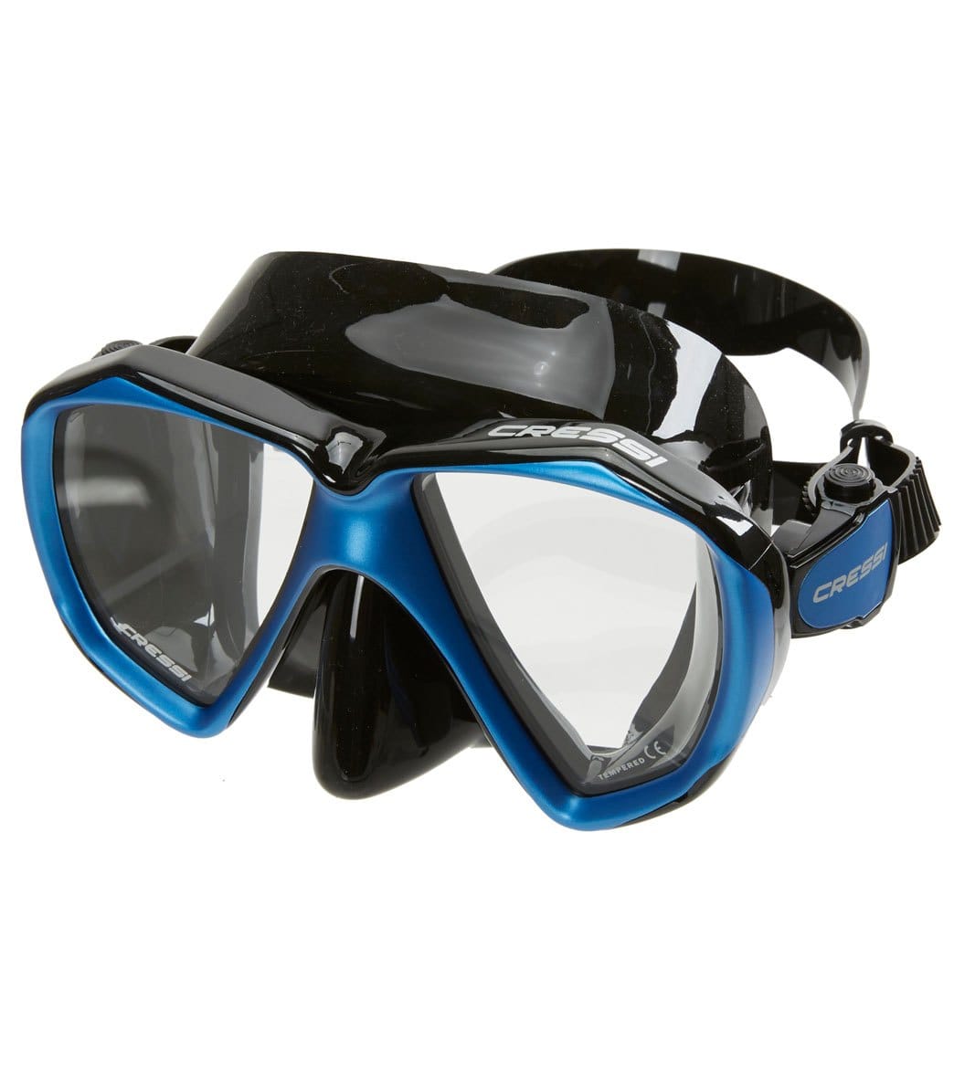 Cressi Liberty Duo Scuba Mask - Black/Blue - Swimoutlet.com