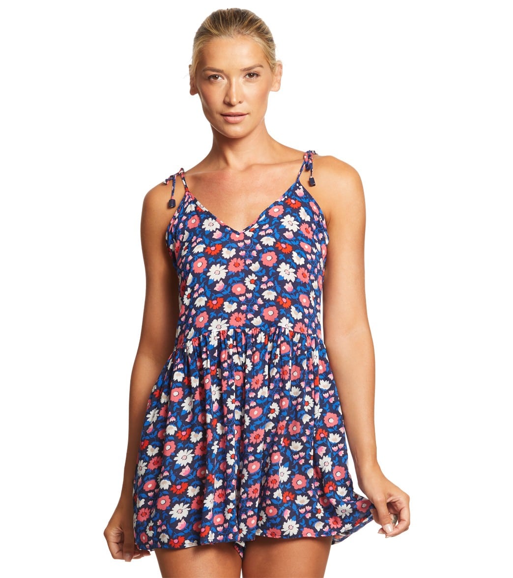 Kate Spade New York Botany Bay Romper Cover Up - French Navy X-Small - Swimoutlet.com
