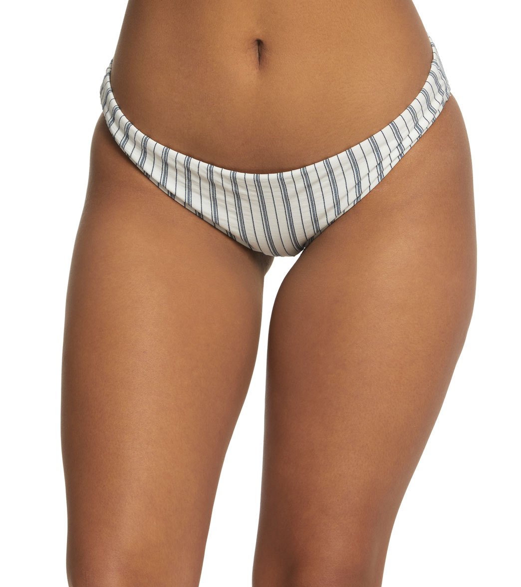 Seafolly Sea Stripe Hipster Bikini Bottom - White 12 - Swimoutlet.com