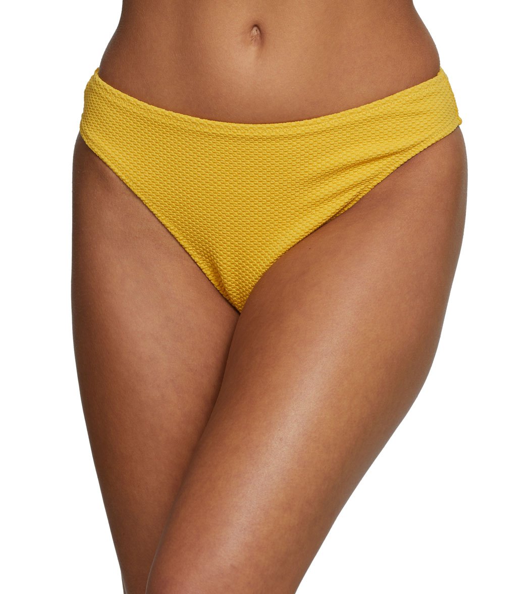 Minkpink Alexa Mid Rise Bikini Bottom - Yellow X-Small - Swimoutlet.com