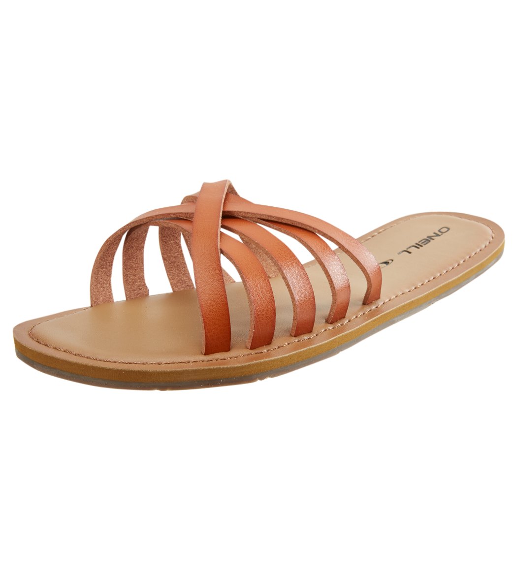 O'neill Women's Balboa Slides Sandals - Cognac 10 - Swimoutlet.com