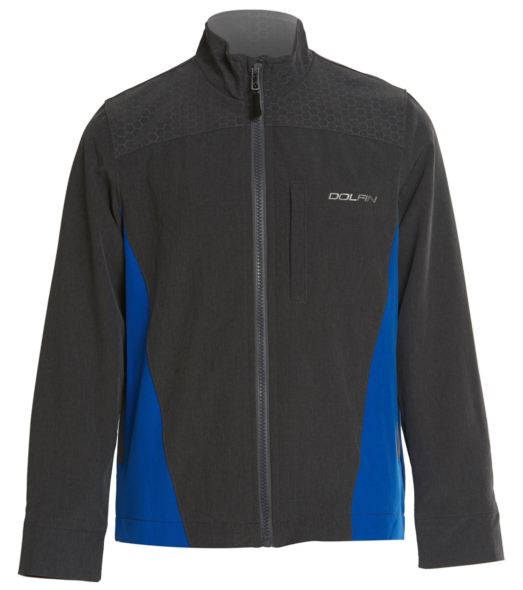 Dolfin Youth Warm-Up Jacket - Royal Large Polyester/Spandex - Swimoutlet.com